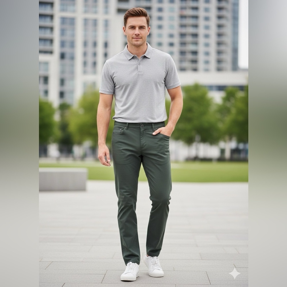 Lululemon ABC Pant Size 34x33 Green Classic-Fit Warpstreme Casual Preppy Stretch